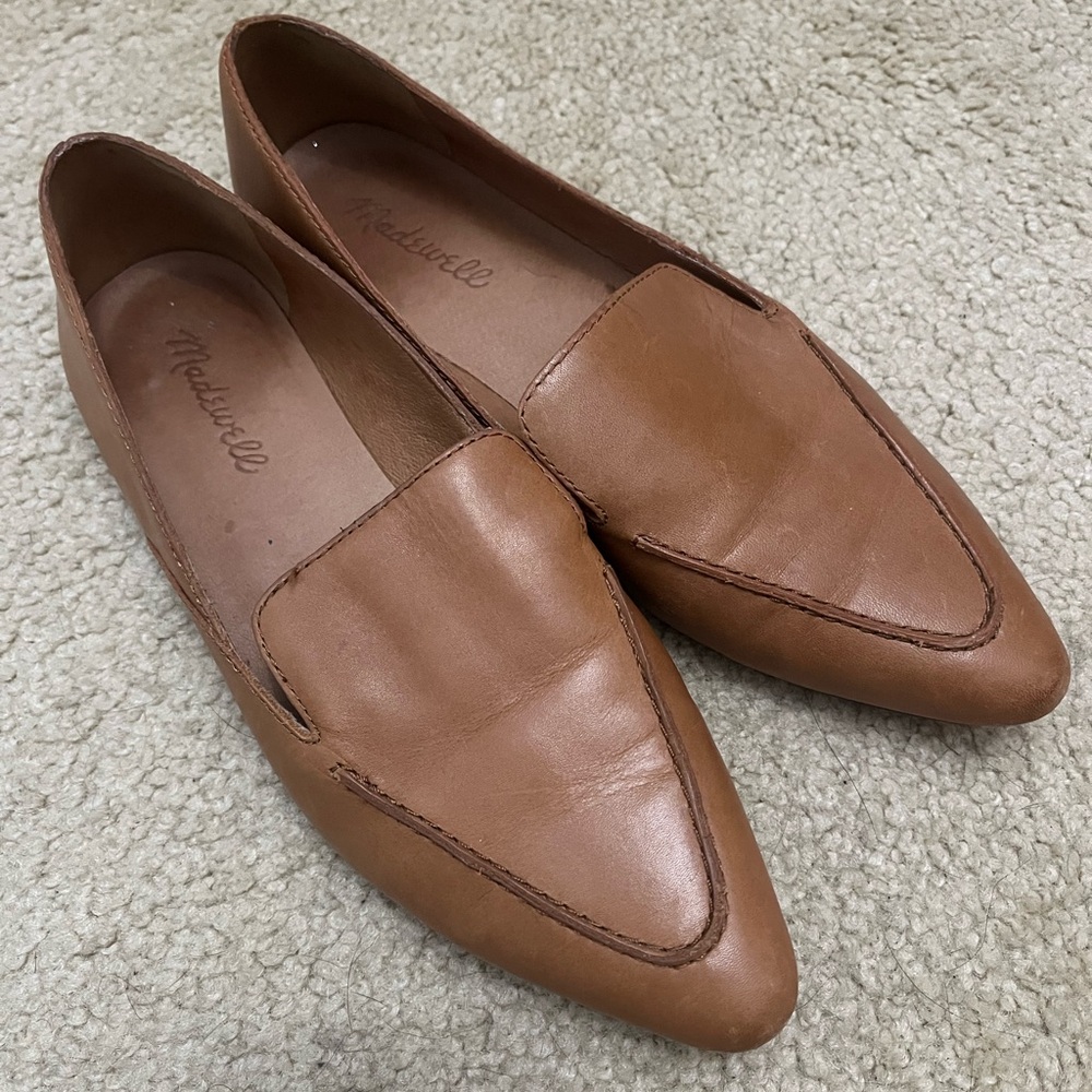 Madewell Brown Leather Slip-On Loafers